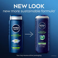 NIVEA MEN Maximum Hydration Body Wash for Dry Skin, Aloe Vera Enriched, 3-in-1 Moisturizing Body Wash, Face and Hair, Paraben Free, Vegan Formula,