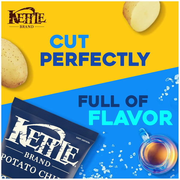 Kettle Brand Sea Salt and Vinegar Potato Chips, 7.5 Oz Sea Salt and Vinegar 7.5 Ounce (Pack of 1)