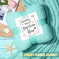Birthday Gifts for Women Self Care Gifts Get Well Soon Gifts, Ocean Relaxing Spa Gifts Basket Care Package W/ Luxury Flannel Blanket 40 Oz