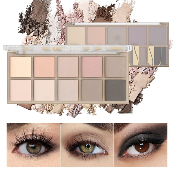 Sulily 10 Colors Eyeshadow Palette Matte Naked Eye Shadow Makeup,High Pigmented, Naturing-Looking, Ultra-Blendable,Long Lasting High Pigment Nude