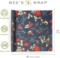 Bee's Wrap Beeswax Wrap Roll, 14 x 52 in - Botanical | Cut to Size Organic Beeswax Wraps - Plastic Free - Reusable Food Storage - Wrap Bowls,