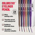 REVLON ColorStay Pencil Waterproof Eyeliner, 204 Charcoal, 0.01 oz Charcoal 0.01 Ounce (Pack of 1)