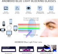 ANDWOOD Blue Light Blocking Glasses Women Cat Eye Computer Eyeglasses Metal Frame Hipster 2 Pack (2pack) Rose Gold + Black | Anti-blue Light Lens