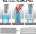 JOYMOOP Microfiber Flat Mop Pads, Washable Replacement Pads for 13 Inch Mop System, Grey, Pack of 4 13.0 × 4.9 Inch 4 Pcs 13" - 4 Grey