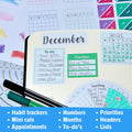 Ultimate Productivity Stickers Set - Large Value Pack of 20 Planner Sticker Sheets - Calendars, to Do Lists, Habit Trackers, Goals - Accessories &