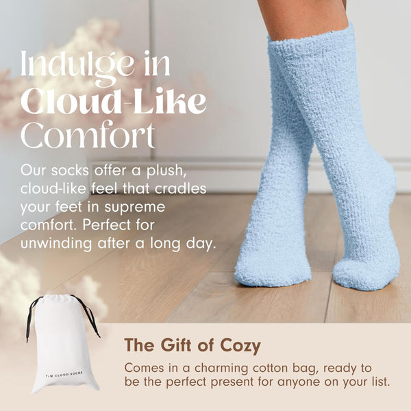 Unboxme Gifts Warm & Cozy Ultra-Luxe Cloud Sock, Gift for Women & Men 1 Pair Blue