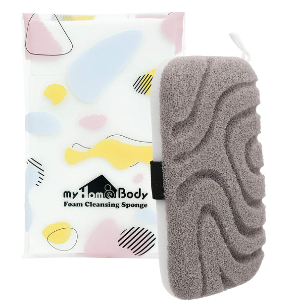 Myhomebody Loofah Exfoliating Body Scrubber, Bath Sponge for Women, Body Exfoliator for Men, with Handy Strap
