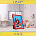 Icona Bay 5x7 Picture Frame, Red Colored Solid Wood Scandinavian Style Frame for Photo, Pizzazz Collection | Icona Bay sturdy wooden photo frame,