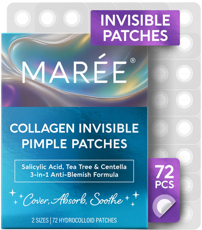 MAREE Pimple Patches for Face - Clear Acne Patches for Face - Invisible Hydrocol