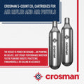 Crosman Powerlet CO2 Cartridges for Air Rifles, Air Pistols & Paintball - Snug Fit, Leak-Free Seal, Durable Metal Construction - Made in USA,