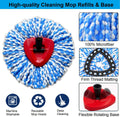 3 Pack Spin Mop Replacement Heads Compatible with O Cedar Rinseclean 2-Tank System, Microfiber Spin Mop Refills Replace Heads, Deep Cleaning,