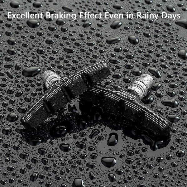 Hapleby 4PCS Premium Bike Brake Pads, Professional Mountain Bicycle V-Brake Pads, Bike Brake Blocks Kit, for Free Hex Wrench