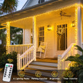 JMEXSUSS 2 Pack Battery Operated String Lights with Remote, Total 66ft 200 LED Warm White Christmas Lights Indoor Outdoor, Twinkle Fairy Lights