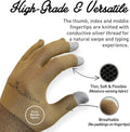 Indoor/Outdoor Touchscreen Gloves, Comfort Barrier, SILVER Thread