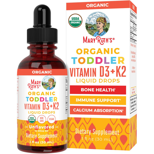 Maryruth Organics Vitamin D3 | Vitamin K2 | Vitamin D3 K2 Drops | K2 D3 Vitamin 