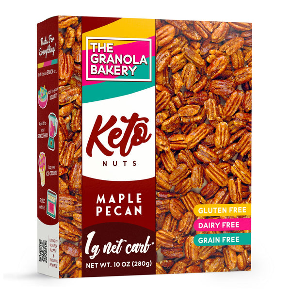 TGB Maple Pecans | 1g Net Carb Keto Snack | Gluten Free Low Carb Candy Nuts, 10 Ounces Maple Pecan 10 Ounce (Pack of 1)