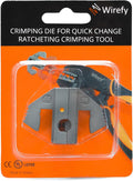 Wirefy ICD-A6 Crimping Die for Insulated Flag Connectors 12-10 AWG – Interchangeable Quick-Change Die for Wirefy Crimping Tools – Precision Crimp