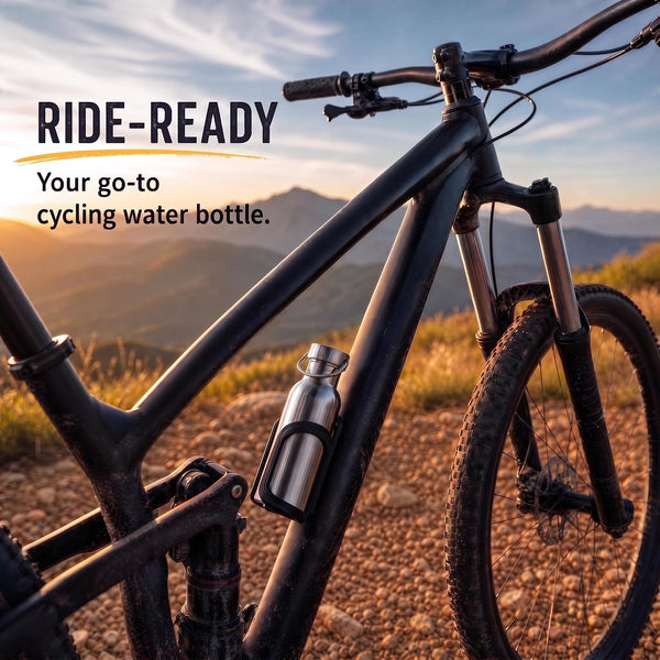Yopay 2 Pack Sports Water Bottle, 12OZ Single Walled 18/8 Stainless Steel Water Bottle for Cyclists, Runners, Hikers, Beach Goers, Picnics,