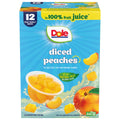 Dole Diced Peaches in 100% Juice - Dole Fruit Bowls Snacks - 4 oz Fruit Bowls - 12 Pack | In 100% Juice, Fruit Bowls Snacks Peach 4 Ounce (Pack of 12)