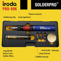 IRODA SolderPro 90K Professional Butane Soldering Iron Kit | Cordless 3-in-1 Tool | Fast Start & 53min Runtime with Case & Tips (Taiwan Made)