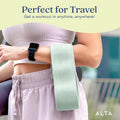 ALTA Booty Bands for Women - Premium Non-Slip Fabric Resistance Bands for Working Out - Cloth Resistance Bands for Legs, Fabric Exercise Bands,