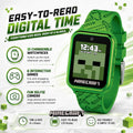 Minecraft Kids Smart Watch – Touchscreen Interactive Watch with 10 Customizable Clock Faces, Built-in Camera, Video Recorder, Alarm, Calculator,