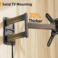 Perlegear Lockable RV TV Mount for 13–43 inch TVs up to 44 lbs, Full Motion RV TV Wall Mount with Swivel, Tilt, Pull Cord Lock, RV TV Mount for