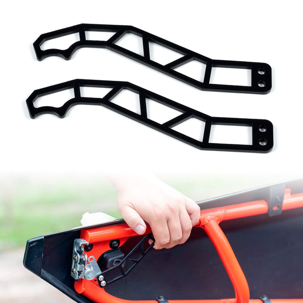 SAUTVS UTV Custom Metals Door Handles, Black Powder Coating Door Latches for Can-Am Maverick X3 X DS RS Turbo R Max 2&4 Door Models