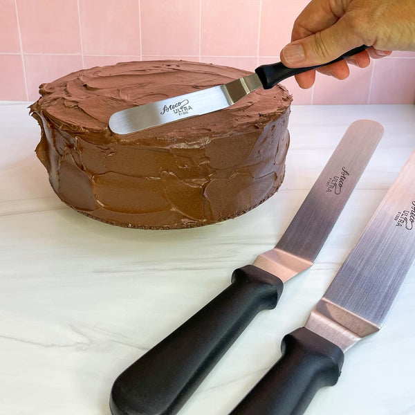 Ateco Ultra Offset Spatula with 4.25" x 0.75" Stainless Steel Blade, 4½", Silver Offset - 4.25"