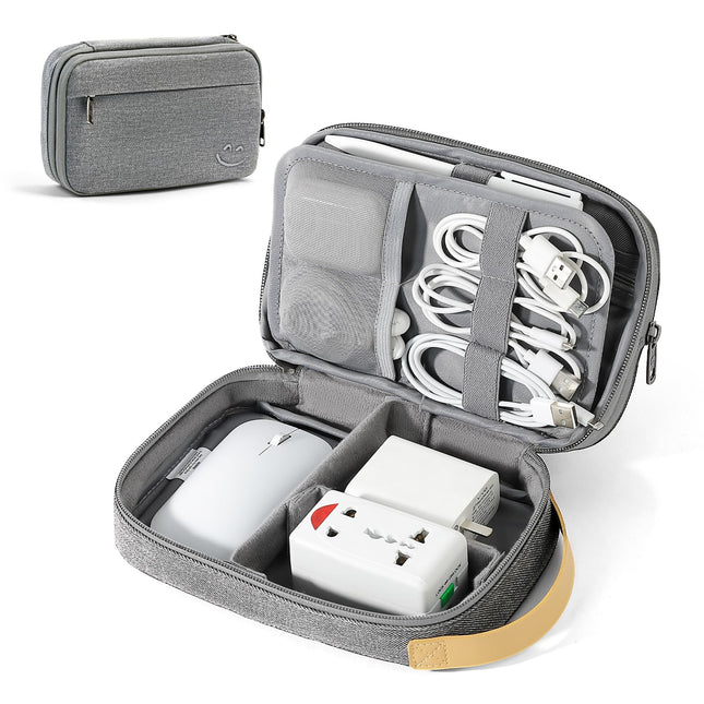 Travelkin Cord Organizer Travel, Cable Organizer For Electronic Accessories Grey
