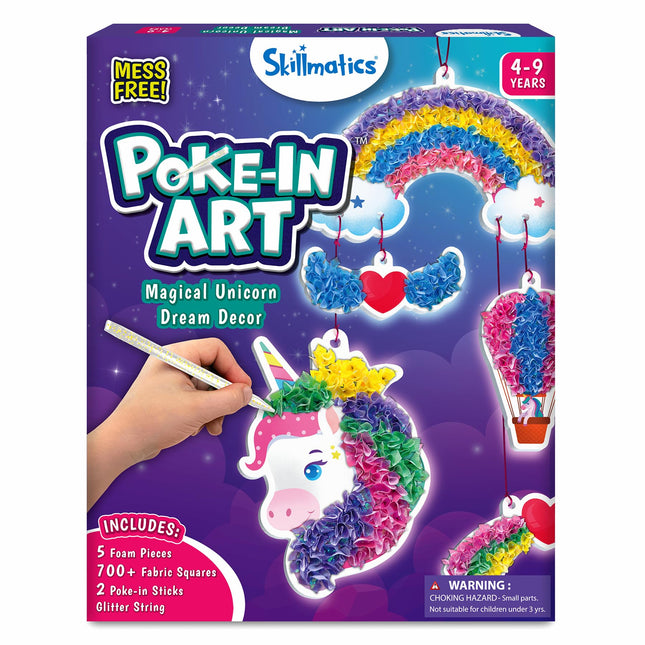 Skillmatics Poke-in Art - Magical Unicorn Dream Decor, Mess-Free Fun for Kids, DIY Wood Craft Kits, Creative Activity, G