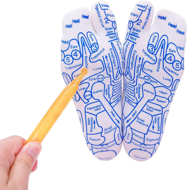 Broman Reflexology Socks with Trigger Point Massage Tool, Foot Pain Relief Remedy for Foot Massage,Women's Size WomenSize