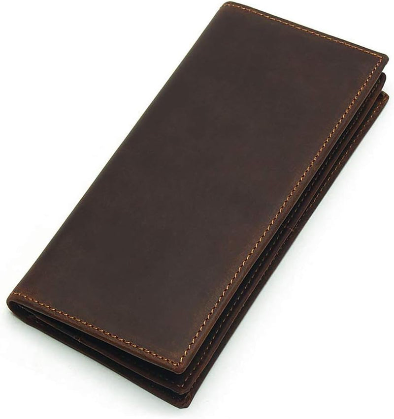 Genuine Leather Long Wallet for Men, Large Capacity Purse Clutch Bag Handbag Checkbook Cash Credit Cards Phone Holder | Large Capacity, Purse,
