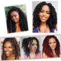 Vemet Goddess Locs Crochet Hair,8 Inch 9 Packs Faux Locs Synthetic Crochet Hair, Boho Style Pre looped crochet with Curly Ends 8 Inch(Pack of 9) #4