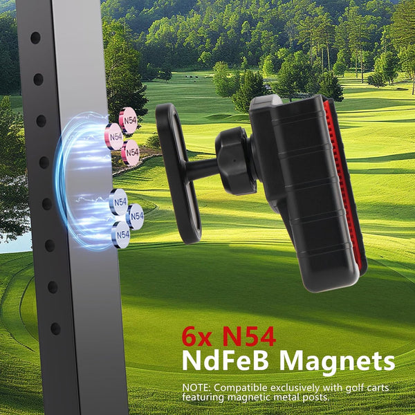 Industrial-Strength Magnetic Phone Holder for Golf Carts - 360° Adjustable | Quick Release, Secures iPhone 15 Pro/Samsung S24 Ultra on EZGO/Club