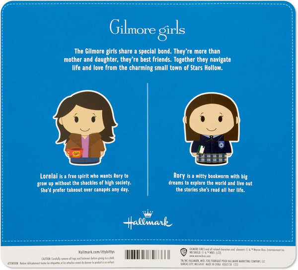 Hallmark itty Bitty Gilmore Girls Plush Toys (Lorelai and Rory) Set of 2, 4" Mini Stuffed Animals, Mom Gift for Mother's Day