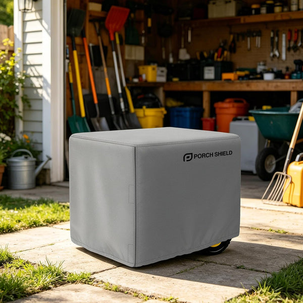 Porch Shield Waterproof Universal Generator Cover 38 x 28 x 30 inch - for Most Generators 5500-15000 Watt, Gray Gray 38''(L) x 28''(W) x 30''(H)