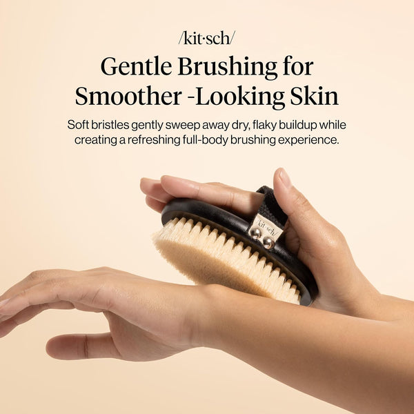 Kitsch Dry Brushing Body Brush for Lymphatic Drainage 1 Count Black