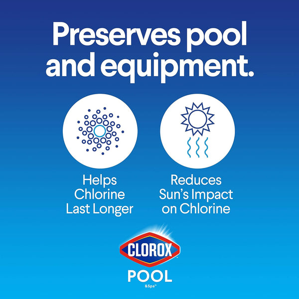 CloroxÂ® Pool&Spaâ¢ Swimming Pool Chlorine Stabilizer, Helps Chlorine Last Longer, Saltwater Pool Compatible, 4LB (Pack of 1)