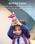 CamelBak Eddy+ Kids Water Bottle with Bite Valve Straw, Leak‑Resistant Easy Sip Design for Everyday Hydration, 14oz | Kids Airplane Bandits