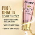 Pantene Keratin Leave-In Conditioner with Argan Oil, Protein Treatment for Dry, Damaged & Color-Treated Hair, Repairs Split Ends & Protects from