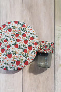 (4-Pack) Sourdough Reuseable Jar & Bowl Covers | Cute Baking Gift | 100% Cotton | Washable | Bread Proofing | Kitchen Food Storage Gifting |