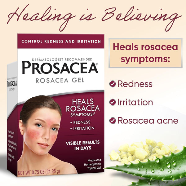 Prosacea - Medicated Rosacea Treatment for Face - Heals Rosacea Symptoms of Redness, Pimples and Irritation - Fragrance Free - 0.75 oz Pack of 1