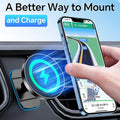 Coolpow for Magsafe Car Mount ChargerÃ£ÂÂ100% StableÃ£ÂÂ 15W Magsafe Car Charger, Car Phone Holder Charger Mag Safe Car Accessories for Women Men