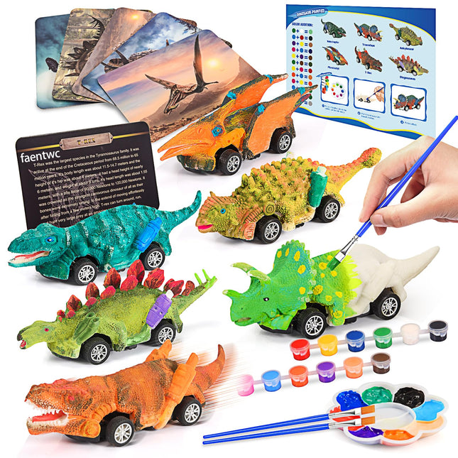 Faentwc Dinosaur Painting Toys for Kids 5-7: 2 in 1 Dino Arts Painting Kits and 