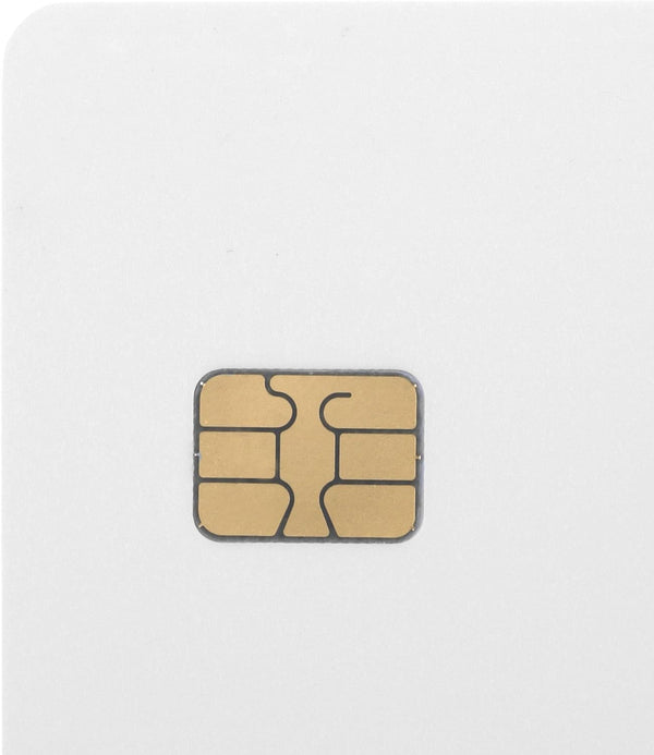 Bodno 10 Pack - SLE4442 Chip Cards w/HiCo 2 Track Mag Stripe 10 Pack White With Black Mag