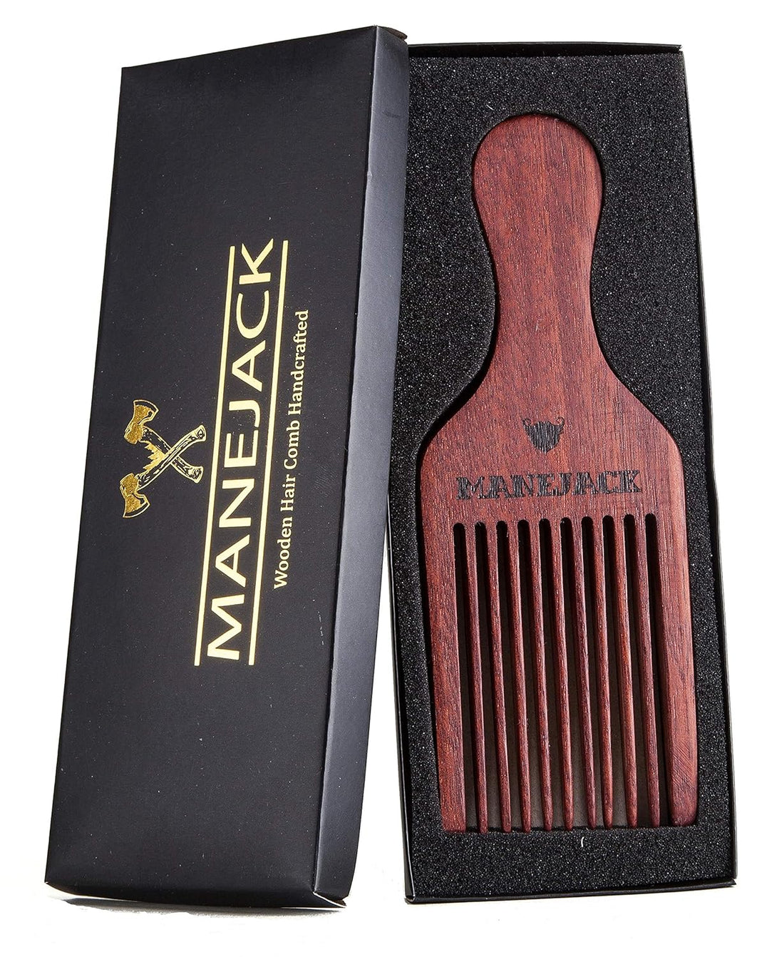 Beard Pick for Men- Wooden Comb Afro Hair Lift Combs