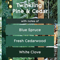 Glade Automatic Spray Refill, Air Freshener for Home and Bathroom, Twinkling Pine & Cedar, 6.2 Oz Twinkling Pine & Cedar 6.2 Ounce (Pack of 1)