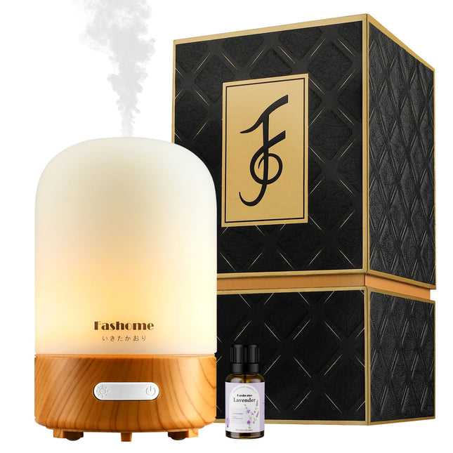 Essential Oil Diffuser Handmade Glass, Quiet 6-In-1 High-End Humidifier, Home Aromatherapy Fragrant Aroma Diffuser with 