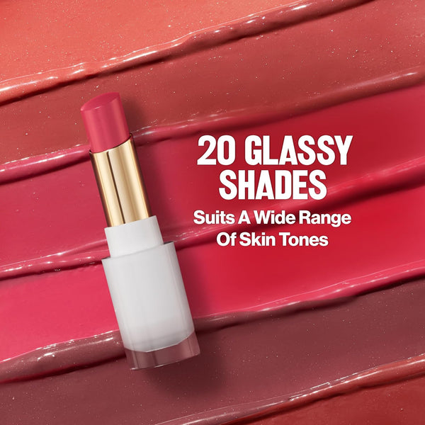 REVLON Super Lustrous Glass Shine Balm, 002 Pink Flip, 0.11 oz